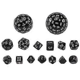 15Pieces Complete Polyhedral DND Dice Set D3-D100 Spherical RPG Dice Set,100 Sides Dice Set compatible with Role