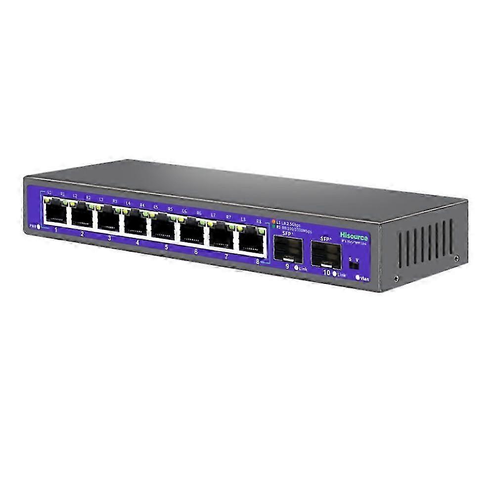 Hisource 2.5G 10G Ethernet Switch 8 Electrical 2 Optical