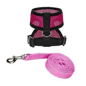 Chicken Harness and Leash for Hen Training 2Pcs Canvas Vest Comfortable Rosy