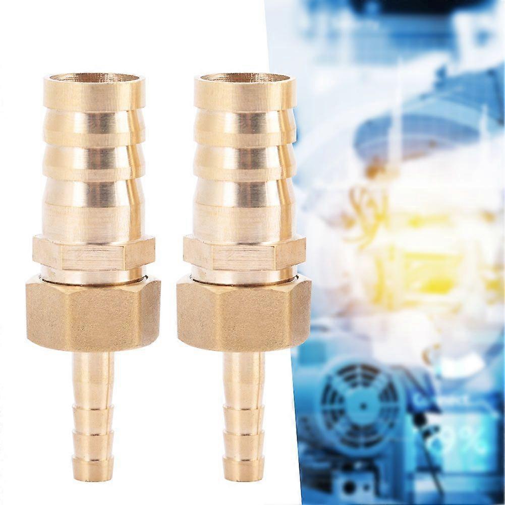 Brass Fitting Hose Barb Tail Reducer Reducing Plug Connector (6mm-16mm 2pcs)