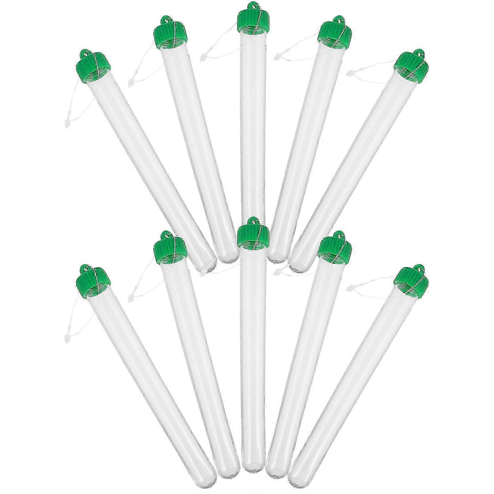Laboratory Test Tubes | 10Pcs Transparent Plastic Vials for Liquid Sampling