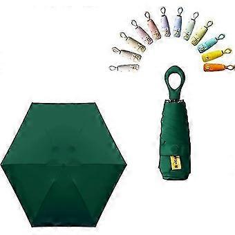 PING-Mini Sun Travel Umbrella Ring handle Coating Layer Fabric Blocking Lightweight Small Portable Backpack/Rain Sun/Men Women Kids