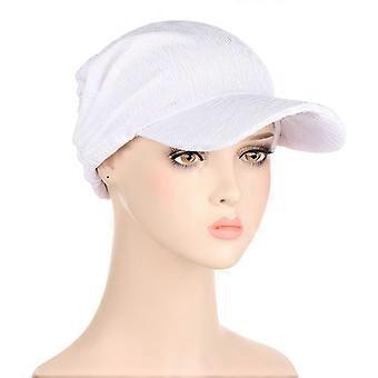 Dames petten, elastische hoofddoek, muts, accessoire, witte baseballpetten