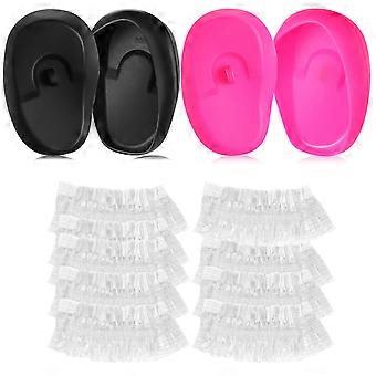 2 paires de couvre-oreilles en silicone couvre-oreilles de coiffure protecteur d’oreille de douche couvre-oreilles