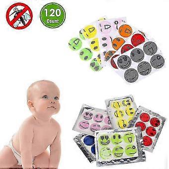 Confezione da 120 adesivi colorati repellenti per zanzare - Protezione dagli insetti non tossici per bambini/adulti