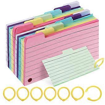 450Pcs Spiral Notepads Memo Pads Lined Flash Cards with 8 Binder Rings for Study Learning