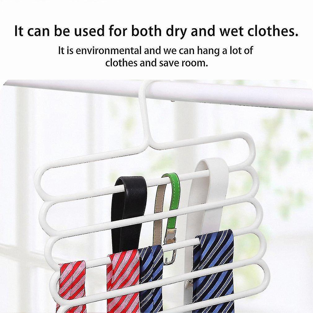5 Layers Racks Multifunctional Scarf Hanger Rack Skid For Trousers Hanger