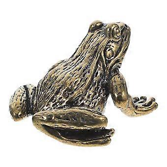 Latão sapo Desktop Ornament Retro pequeno bonito sapo estatueta latão animal chá animal de estimação para decoração de casa