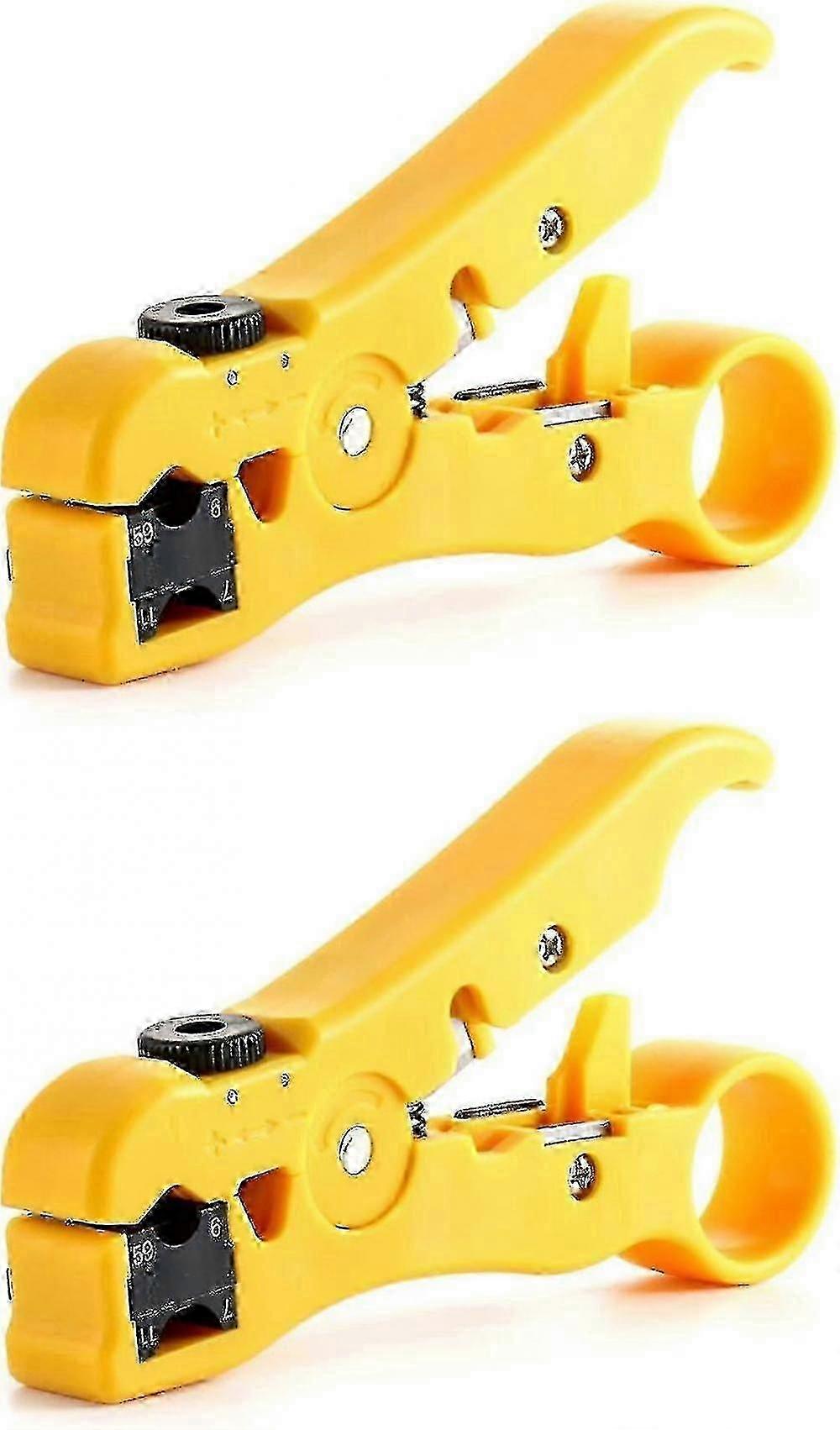 2 Pack Wire Stripping Tool , Universal Cable Cutter ,compatible with Utp Cat5 Cat6 Cable Stripper