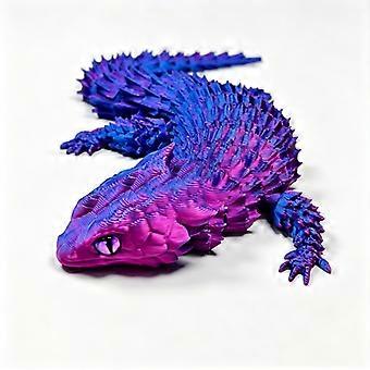 Movable Joint Spiky Lizard Figurine, 3D Printed Articulated Dragon Lizard Decor, Unique Collectible Toy For Home Display