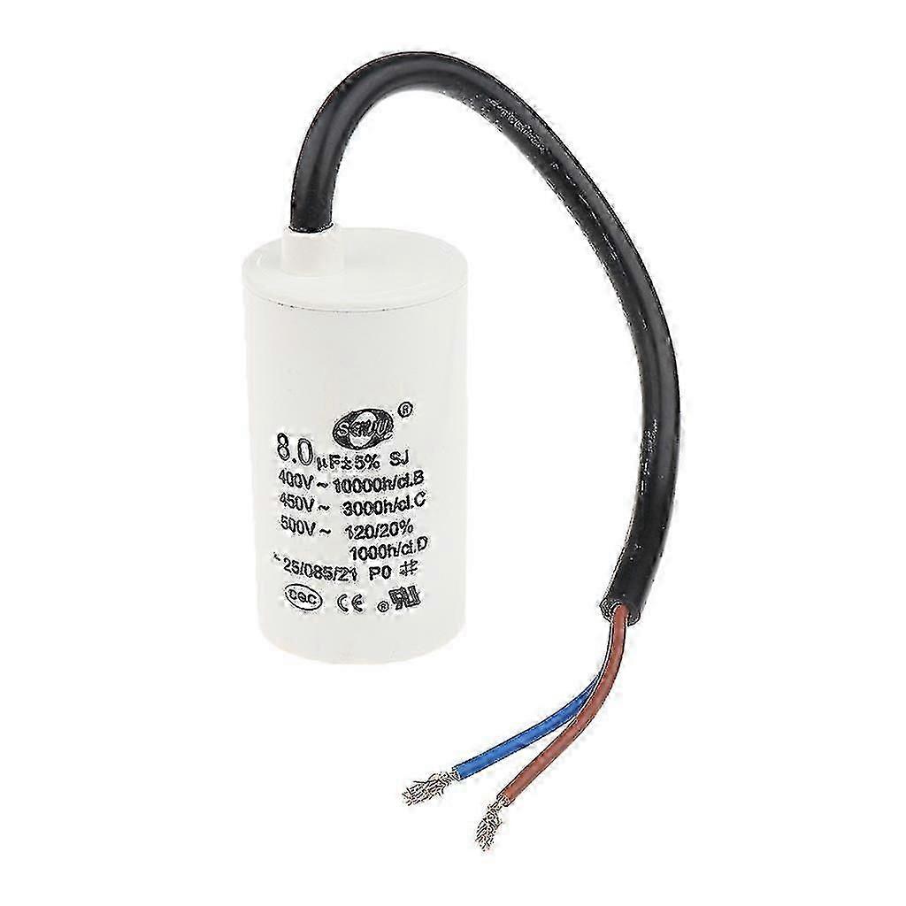 Motor start capacitor 450V AC 8uF CBB60 for efficient operation