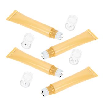 Roller Ball Eye Cream Tube for Cosmetics 8Pcs Empty Squeeze Bottles Khaki