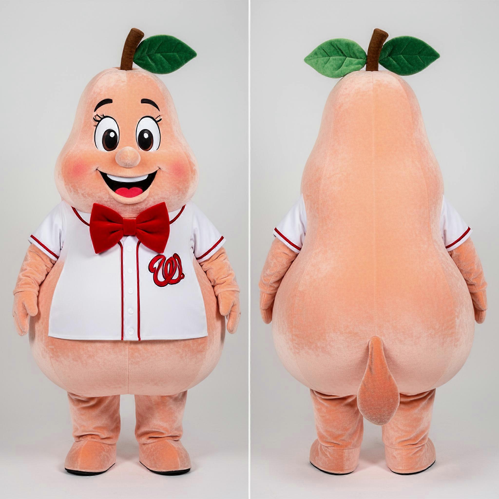 MASTICOT Peach Fuzzy Pear Mascot