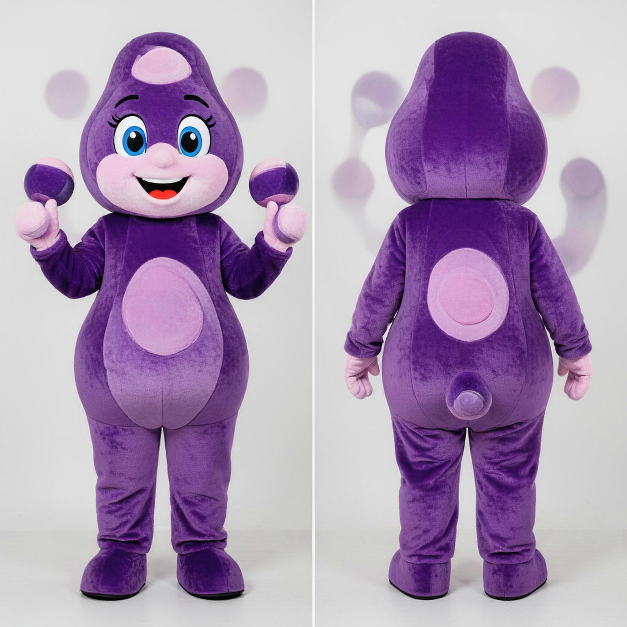 MASTICOT Purple Cartoon Juggle Mascot