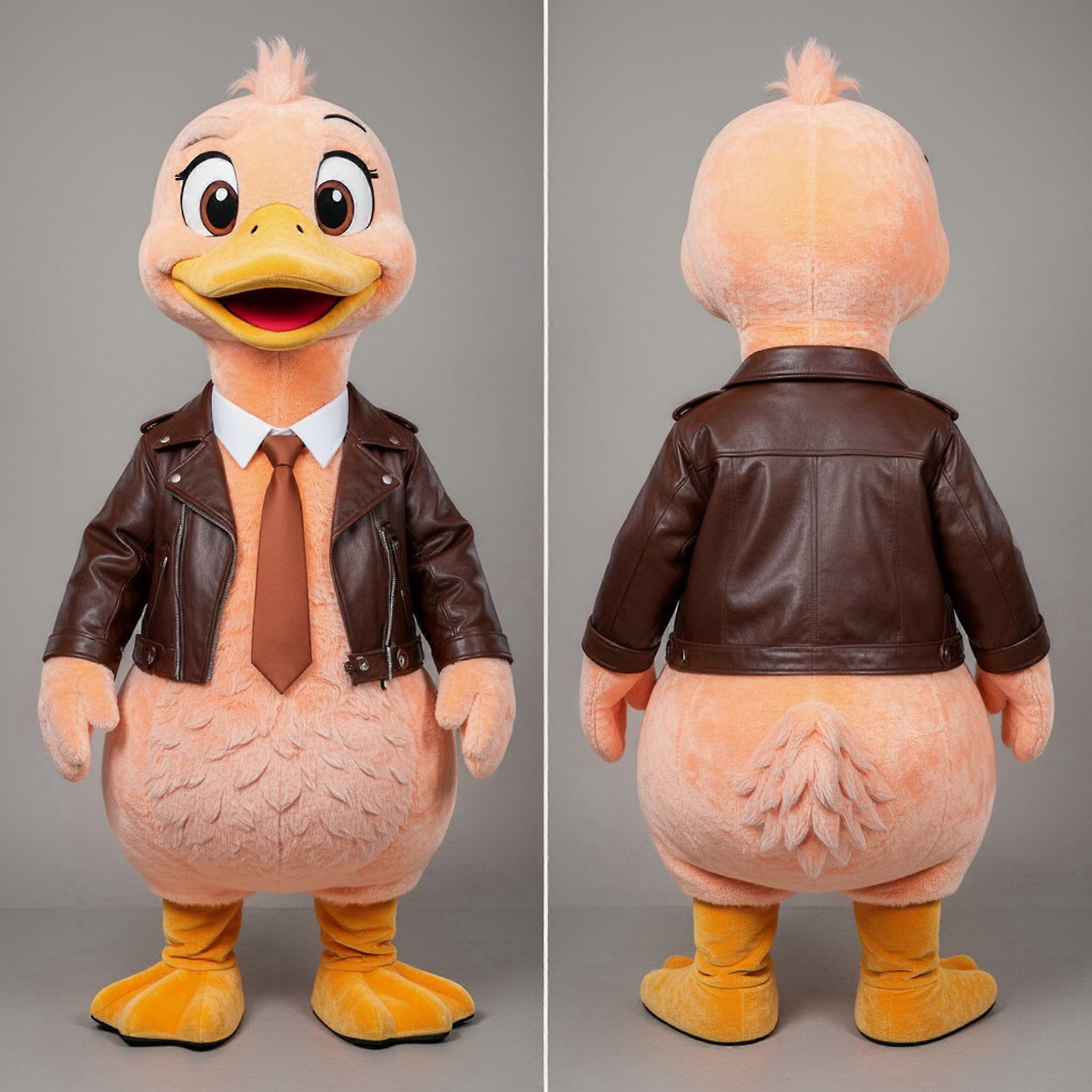 MASTICOT Peach Velvety Swan Mascot