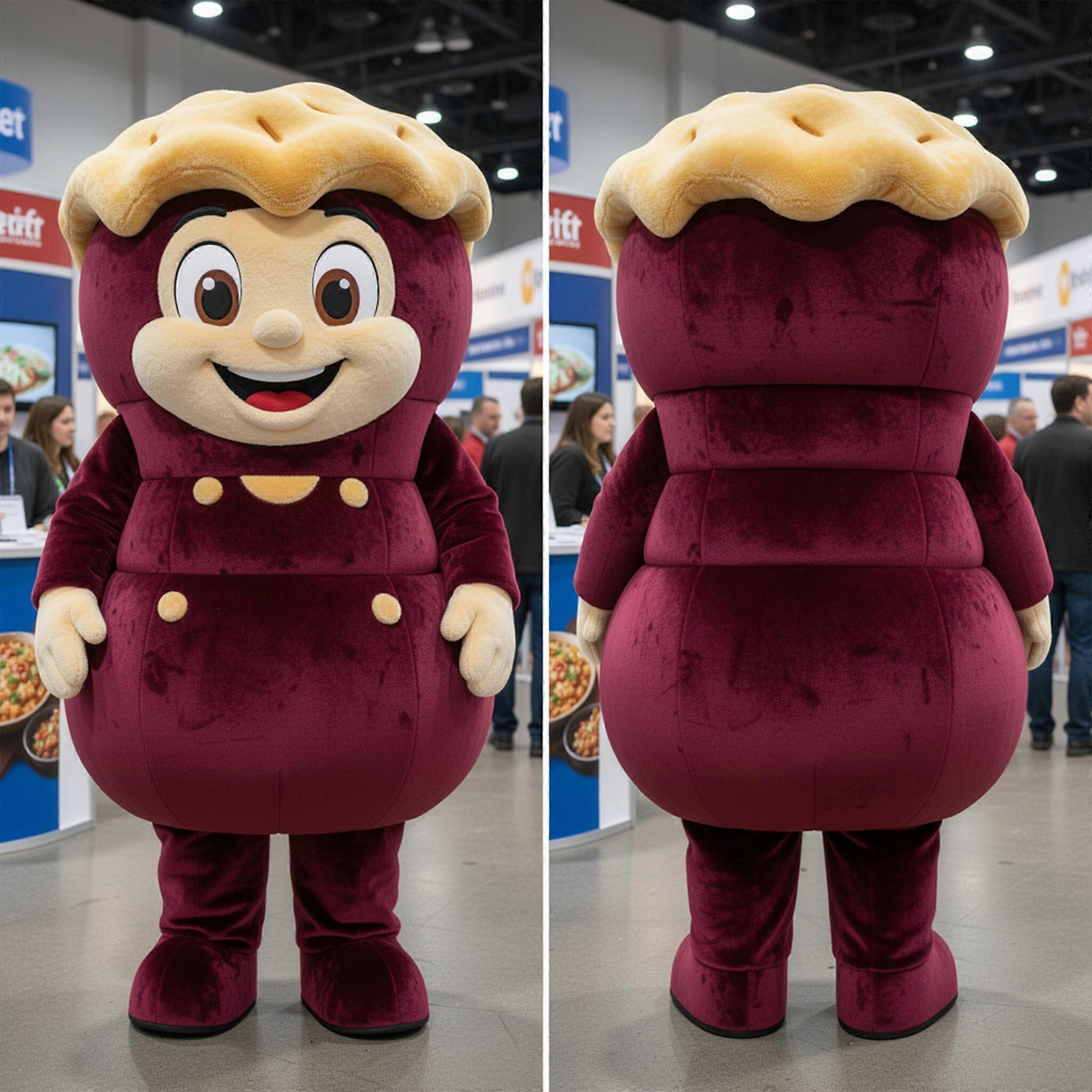 MASTICOT Maroon Velvety Shepards Pie Mascot