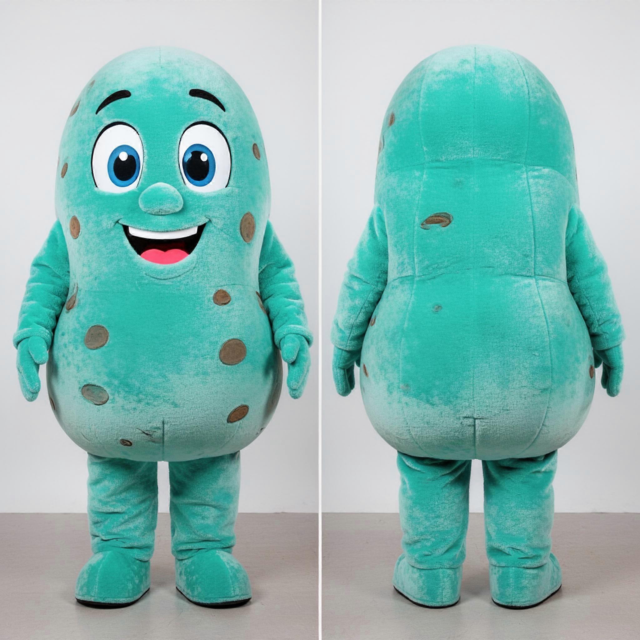 MASTICOT Turquoise Velvety Digital Potato Mascot