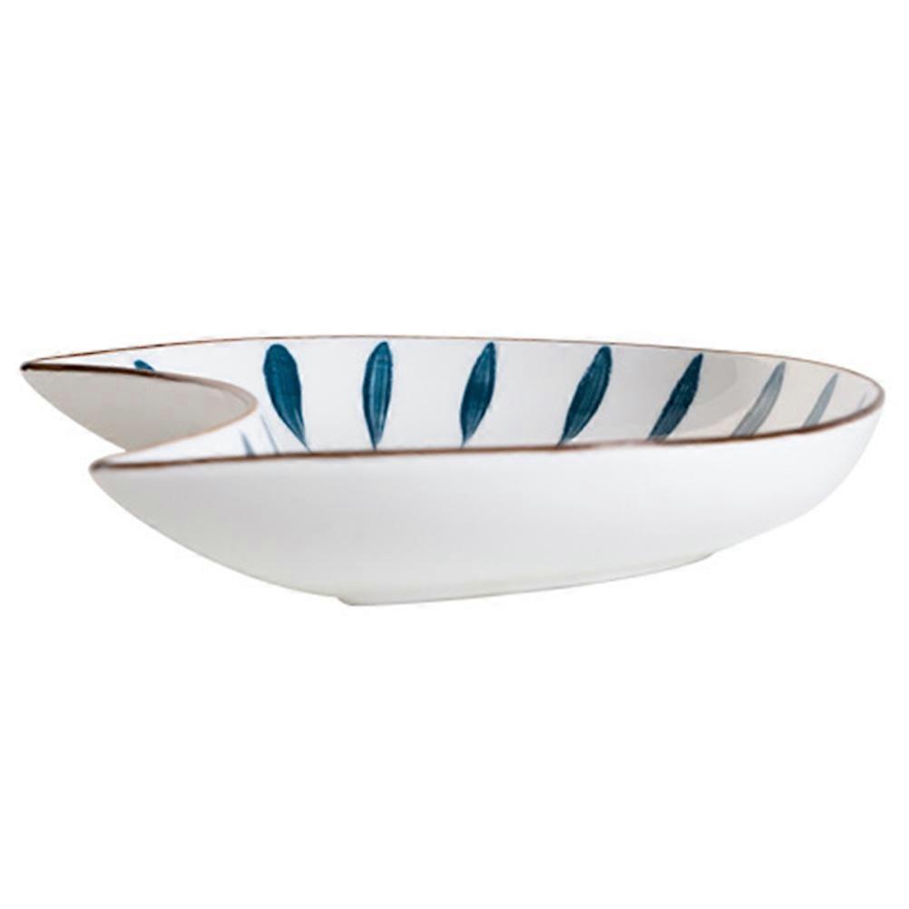 White Ceramic Moon Plate Dining Plate for Dining 1Pcs Practical Tableware