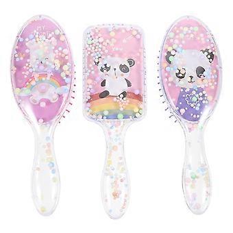 Airbag Hairbrush for Kids 1Set Panda Pattern Lovely Comb Set