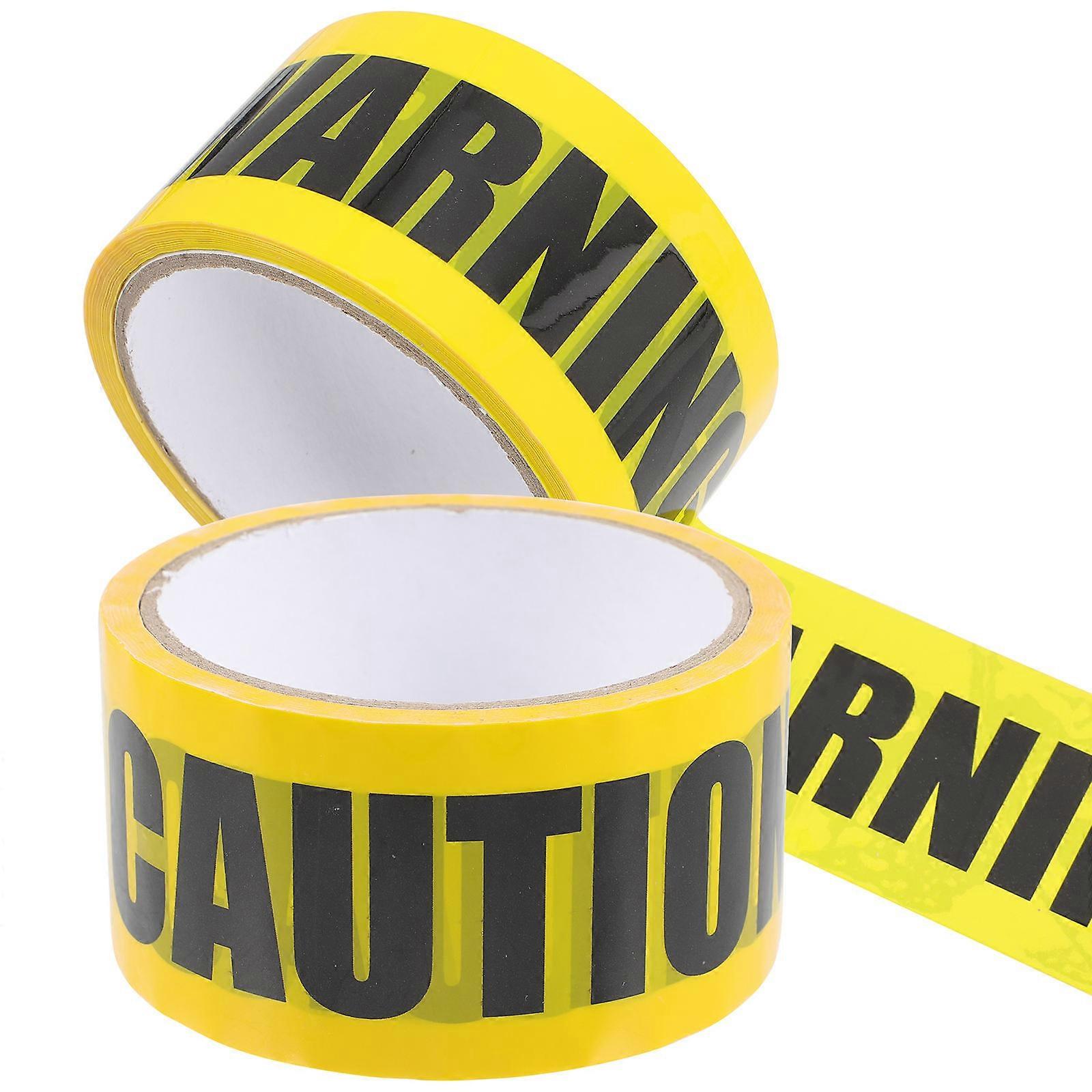 Construction Warning Tape Outdoor Use with Caution Function 2 Rolls PVC