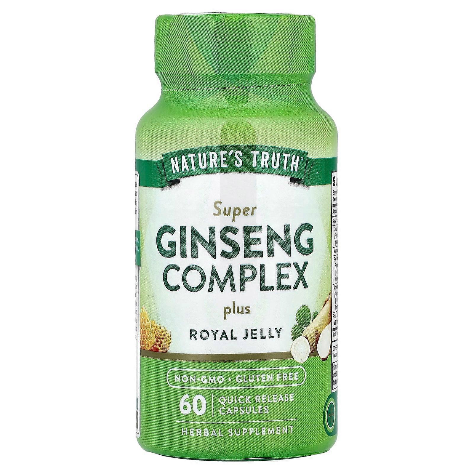Nature's Truth, Super Ginseng Complex Plus Royal Jelly, 60 Quick Release Capsules