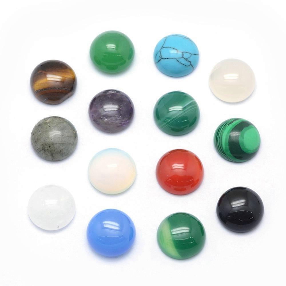 Natural Mixed Gemstone Cabochons Half Round 6x3~3.5mm