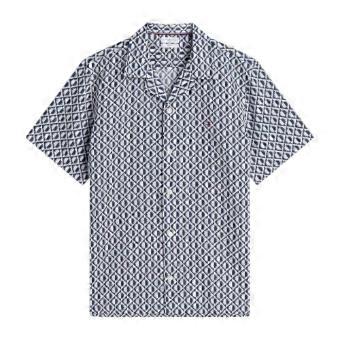 Tommy Hilfiger Mens Patterned Short-Sleeved Shirt