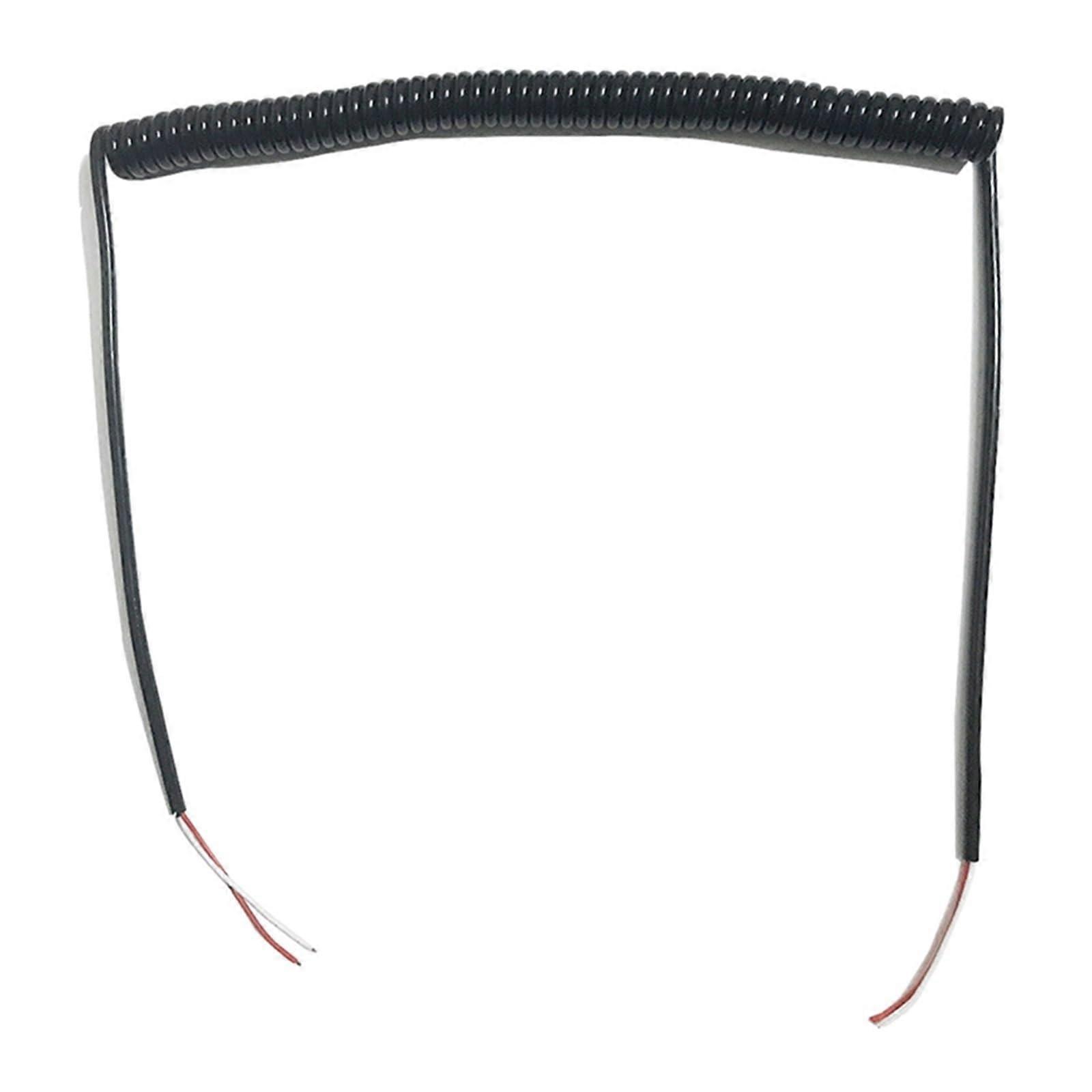 2 Core 0.3mm² Spiral Coiled Extension Cable, 2.5m Extendable Spring Wire