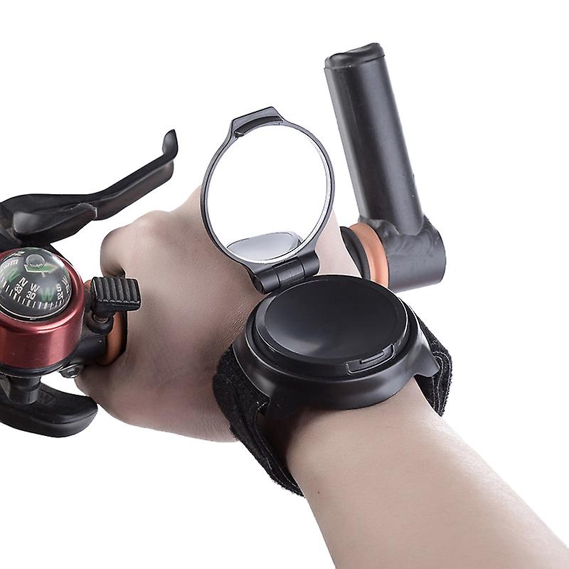 Bicycle 360degrees Rotating Convex Retroreflector Cycling Wrist Rear View Mirror
