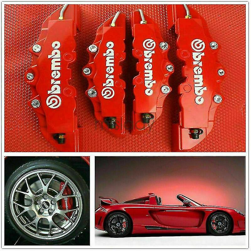 4pcs / set 3d Style Car Universal Disc Brake Caliper Covers Front & Rear Kits