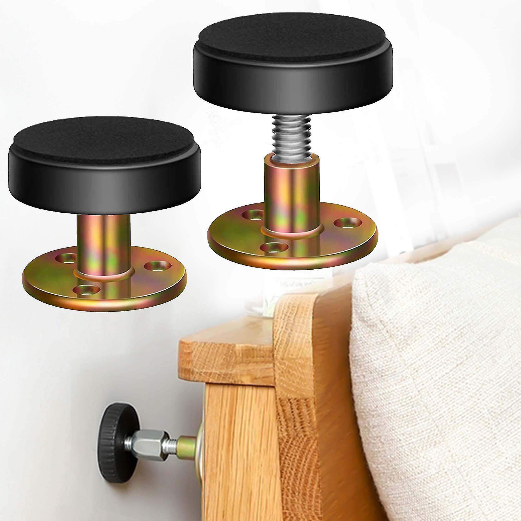 4pcs Adjustable Threaded Bed Frame, Anti-shake Tool Telescopic Support For Room Wall, Easy Install 30-44mm