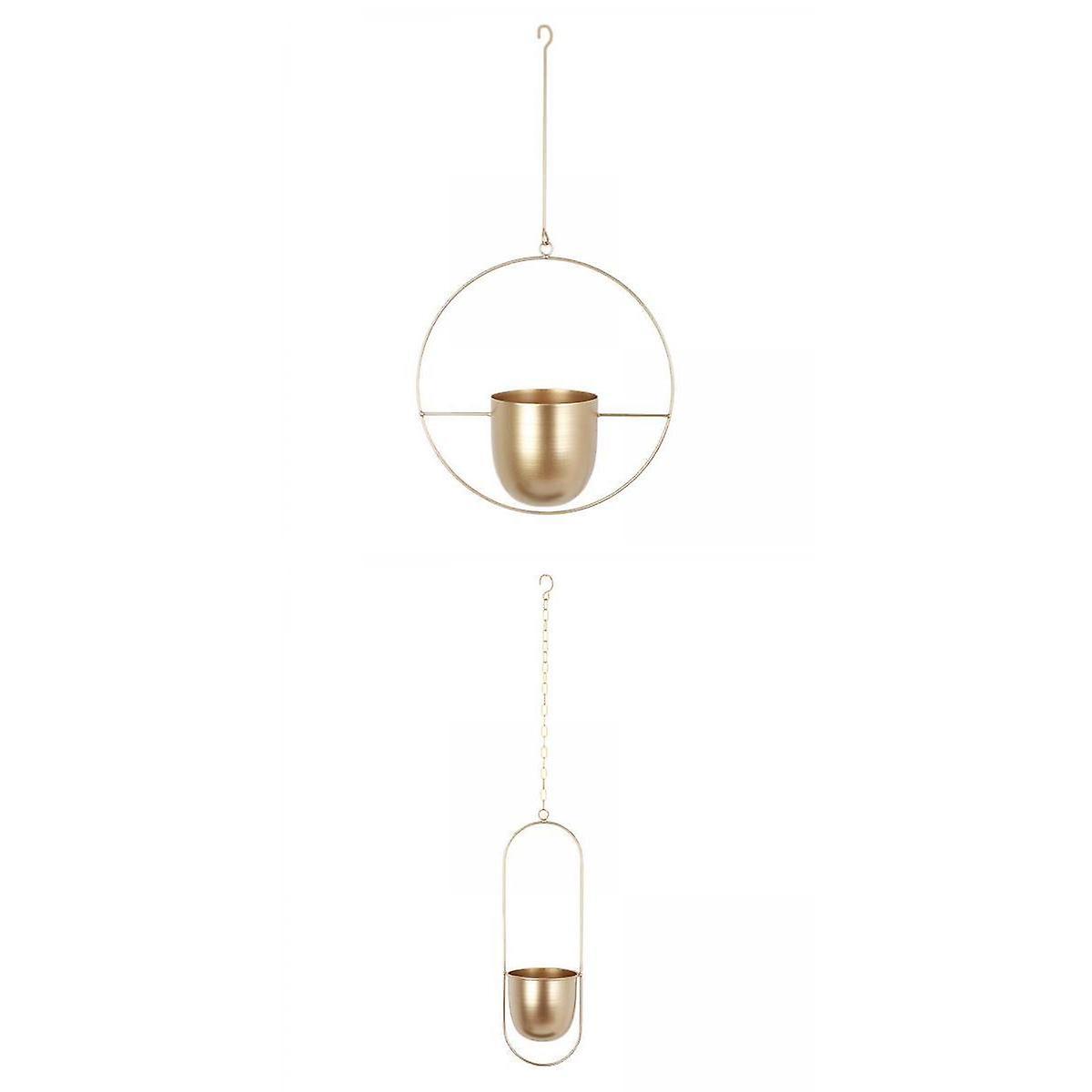 2x Pendule géométrique Pendeuse Mini Mur Plafond Pot Décor Maison Balcon