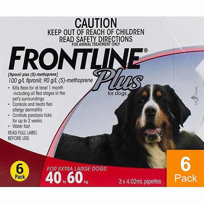 Frontline Plus for Dogs 40-60kg (88-132lbs) - 6 Pipettes