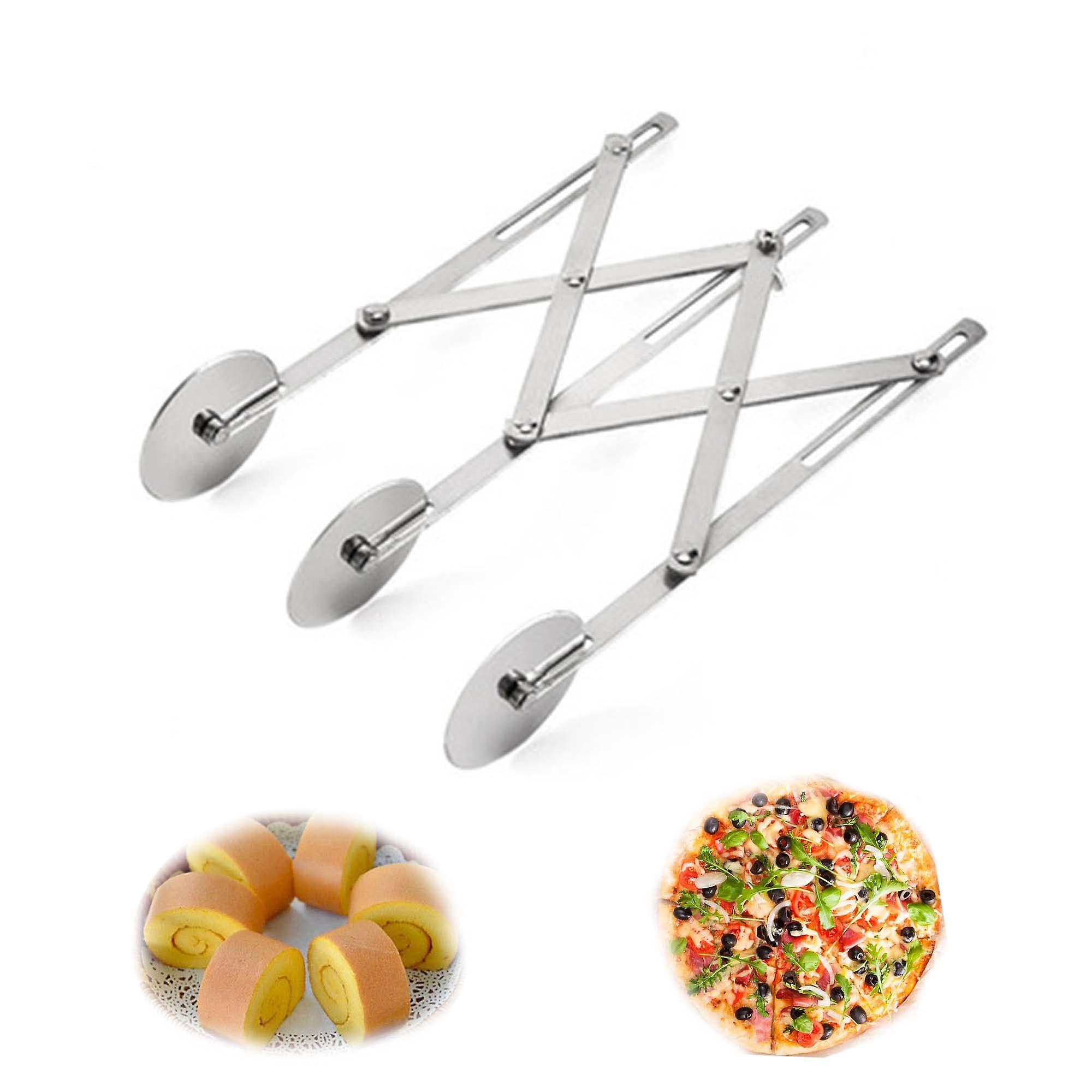 Adjustable Dough Cutter Pizza Cutter Pizza Cutter Adjustable Circular Noodle Cutter, Kitchen Baking