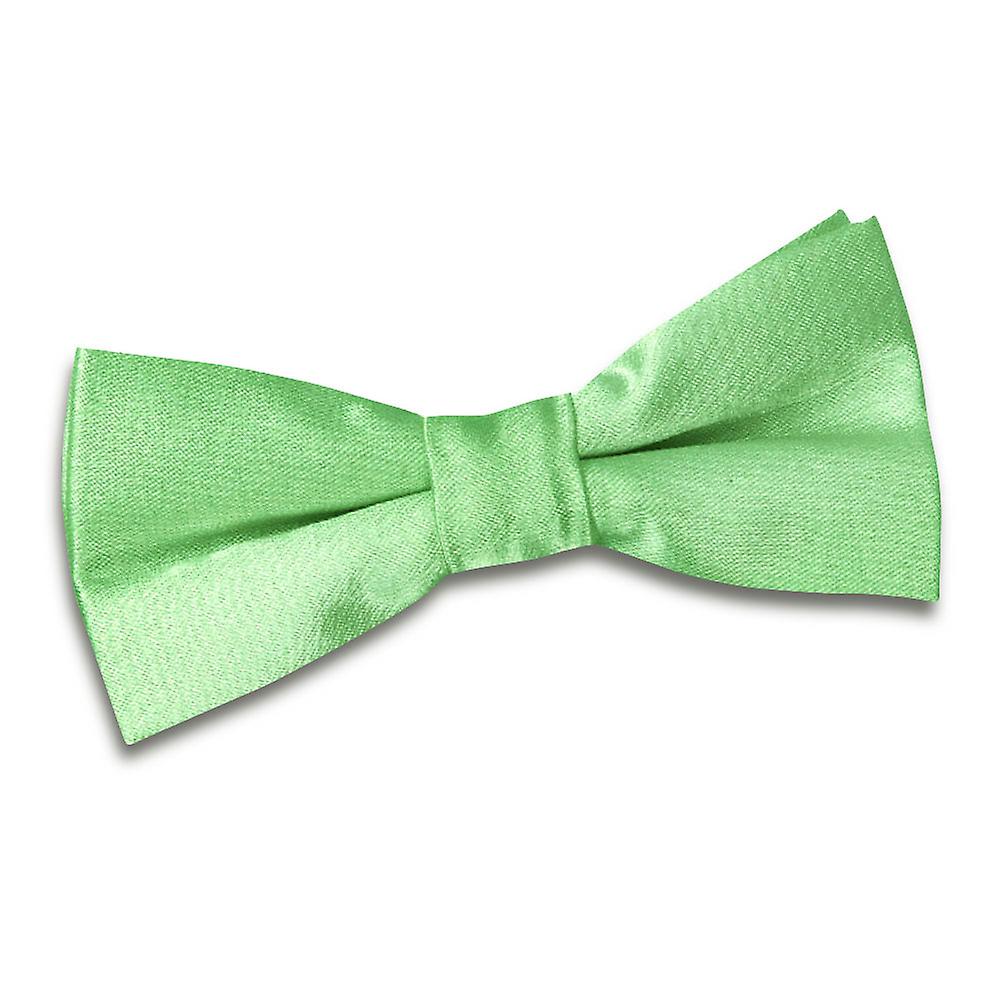 Lime Green Plain Satin Pre-Tied Bow Tie for Boys