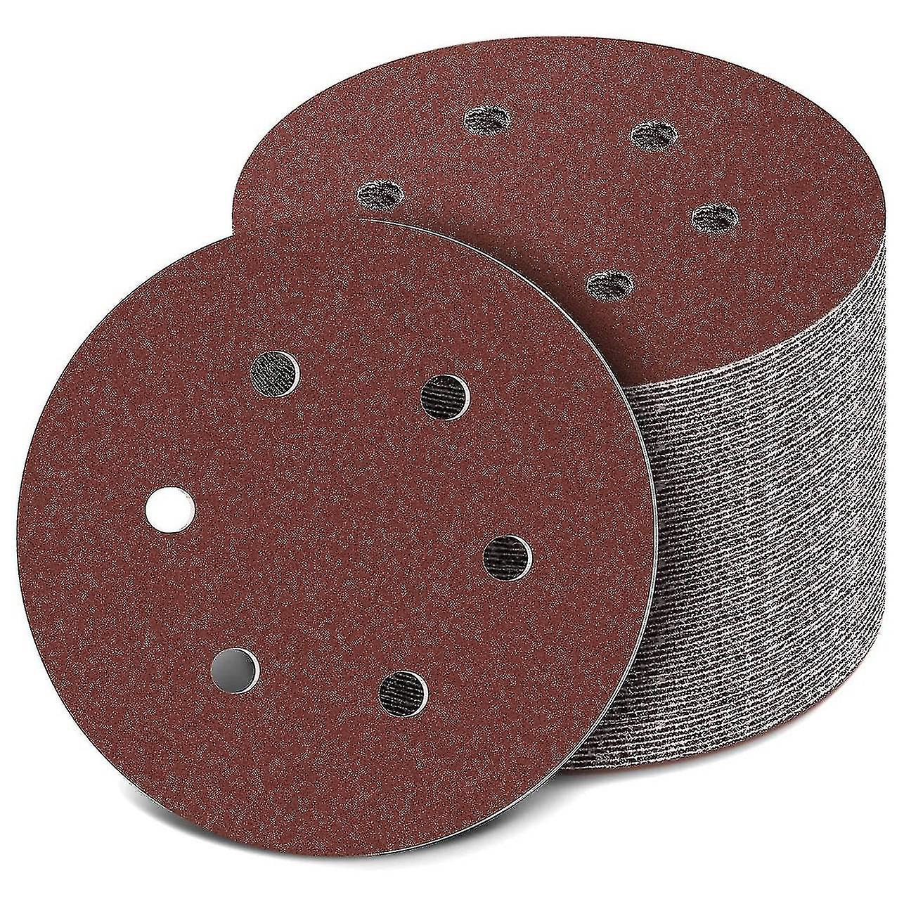 150mm Sanding Disc, 6 Inch And Loop Sanding Pads, 100 Pcs Sandpaper Set Grits For Random Orbital