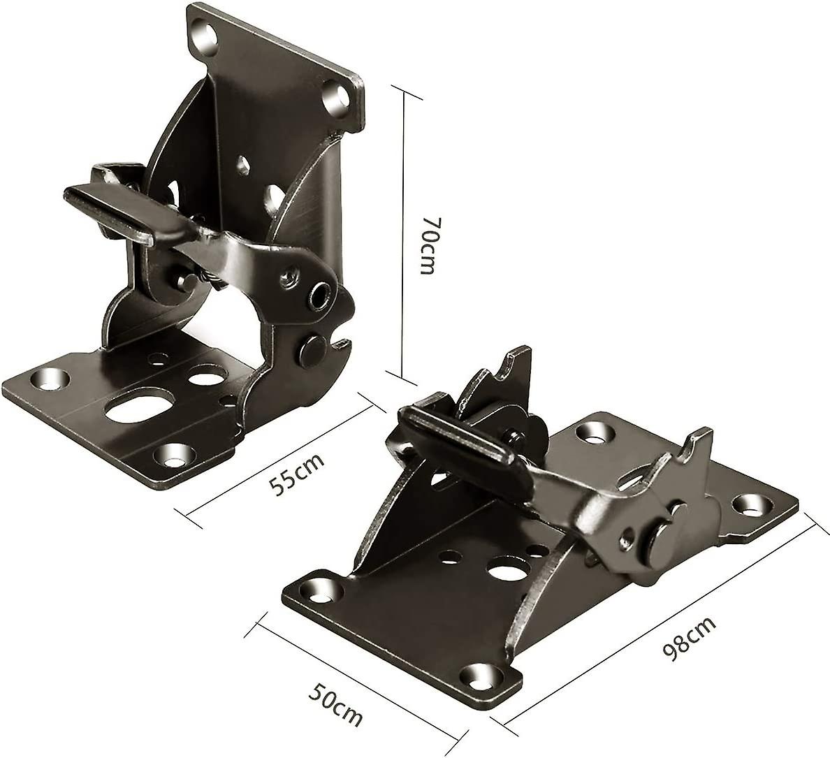 2 Pcs 90-180 Folding Bracket Self-Lock Extension Table Bracket Hinge Metal Drop Leaf Supports for Table Leaf Foldable Dining Tables Computer Desk Kitc