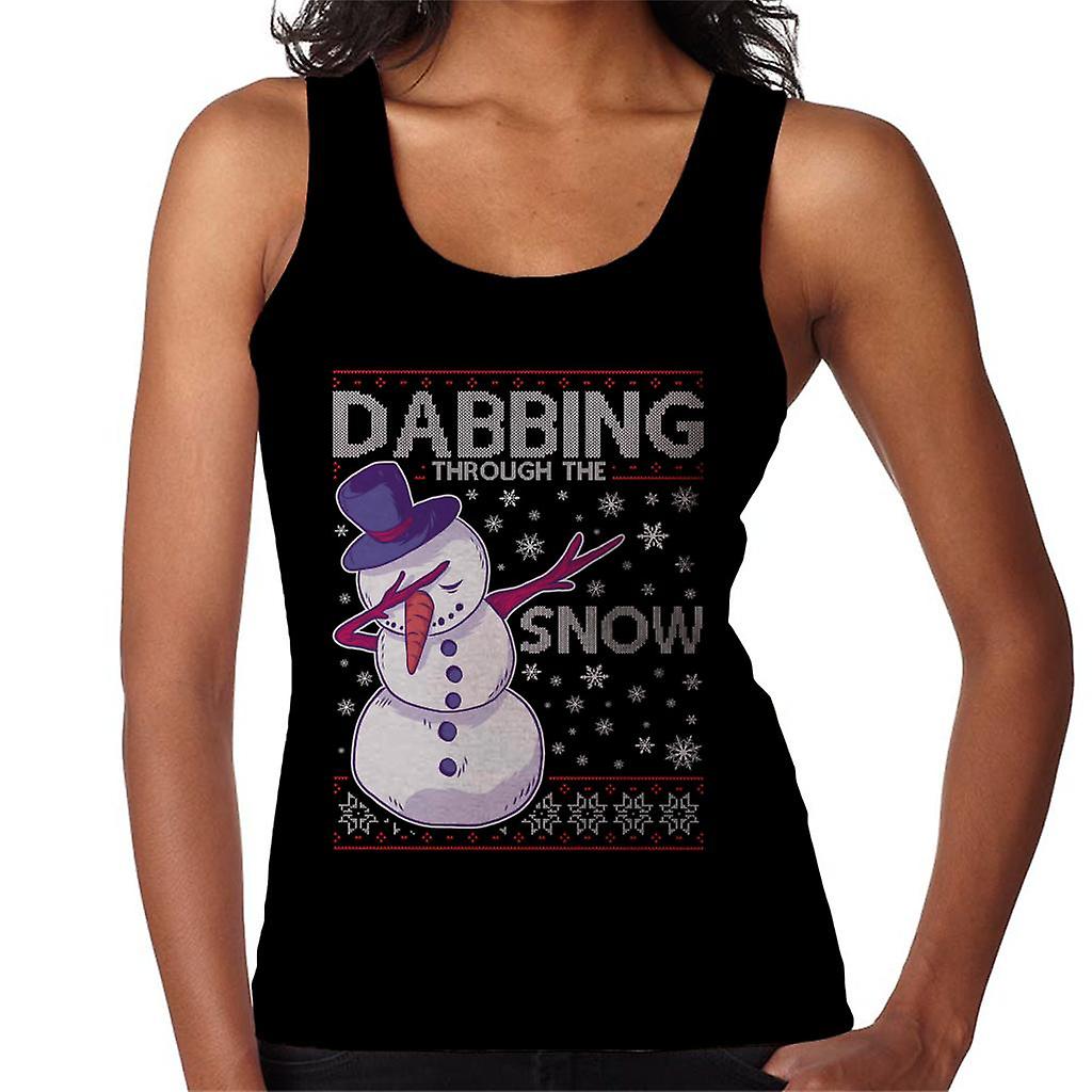 Dabbing läpi lumen Lumiukko joulua neulo Vest Pattern naisten