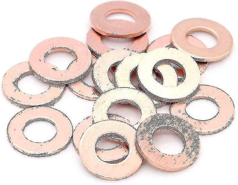 300pcs 12size Copper Washer Copper Flat Washers 6-22mm Assortment Kit