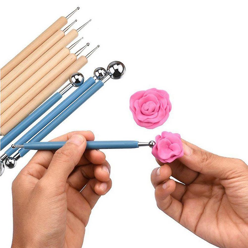 10 Pcs Dotting DIY Tools Kit Stainless Steel Ball Styluses for Mandala Rock Painting