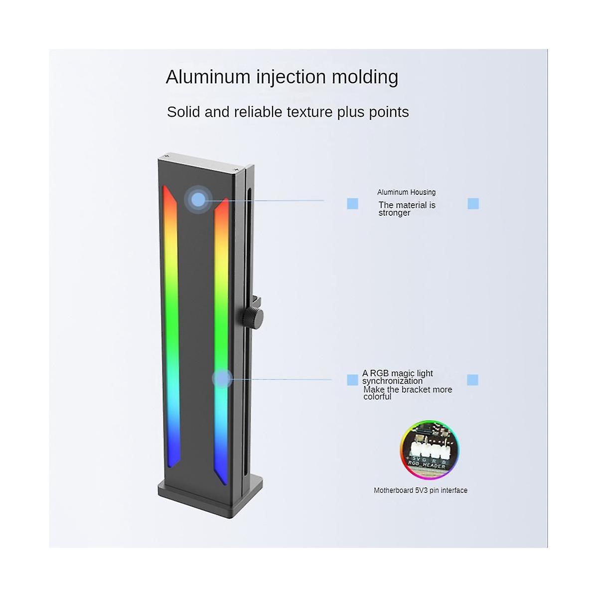 Magnetic GPU Video Card Support 5V 3PIN RGB Adjustable Graphics Video Card Holder SYNC Computer Acc