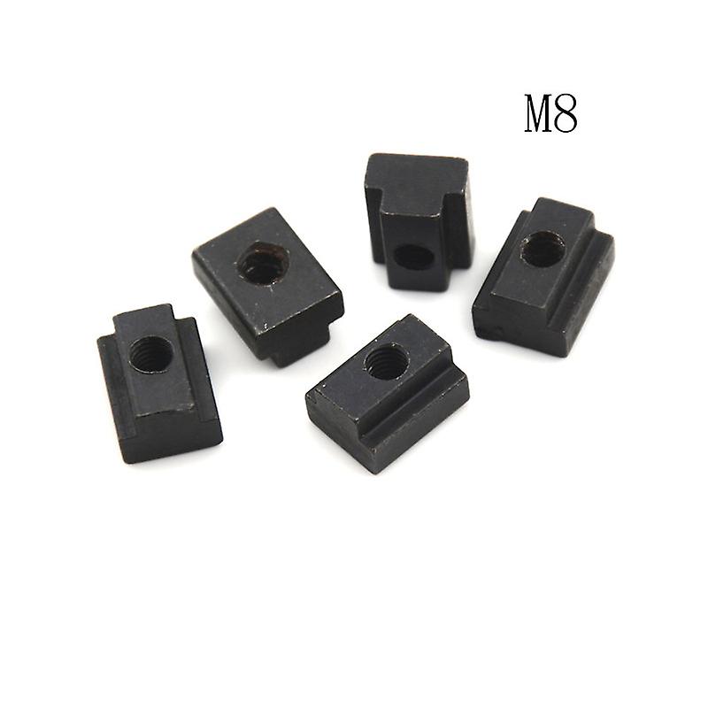 New 5pcs Oxide Finish T Slot Nuts M6/8/10/12 Threads T-slots In Machine Tool Tables