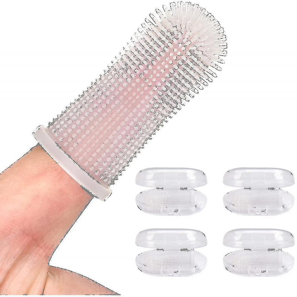 Dog Toothbrush 4 Pack Finger Toothbrush Kit