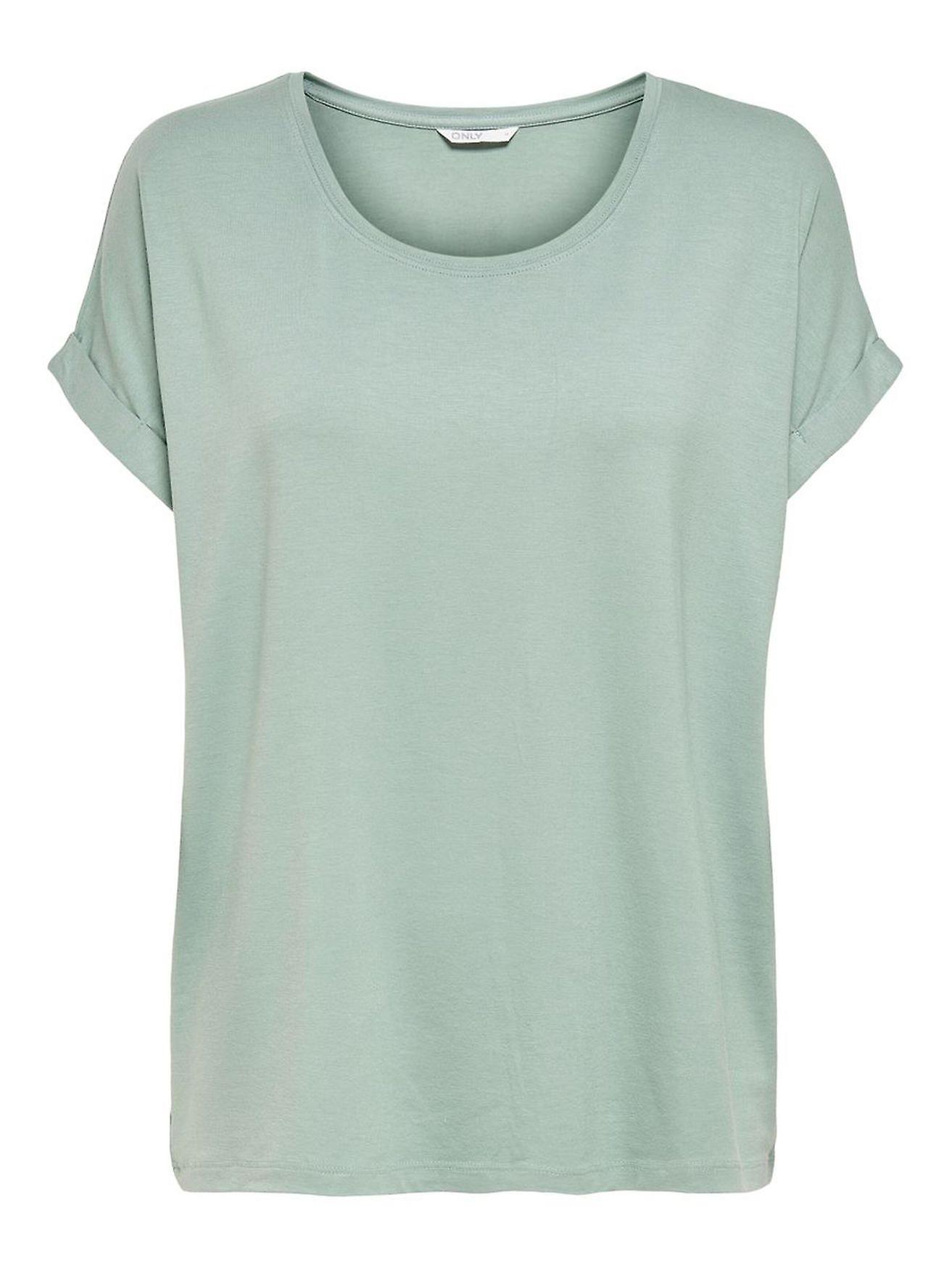 ONLY Damen Basic T-Shirt Einfarbig Rundhals Ausschnitt Kurzarm Top Oberteil