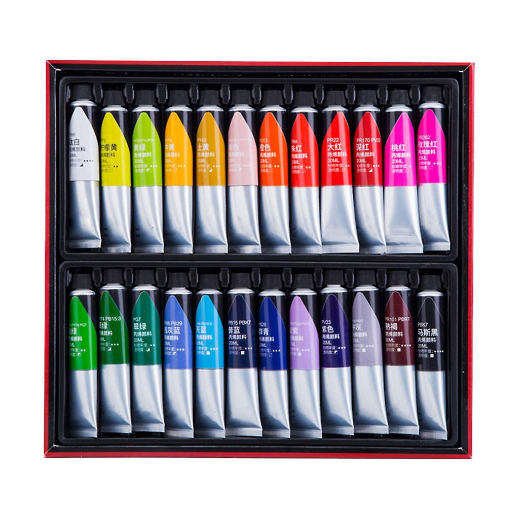 12/24 väriä ammattimainen akryylimaali 20ml piirustus maalaus pigmentti käsinmaalattu lapsille DIY