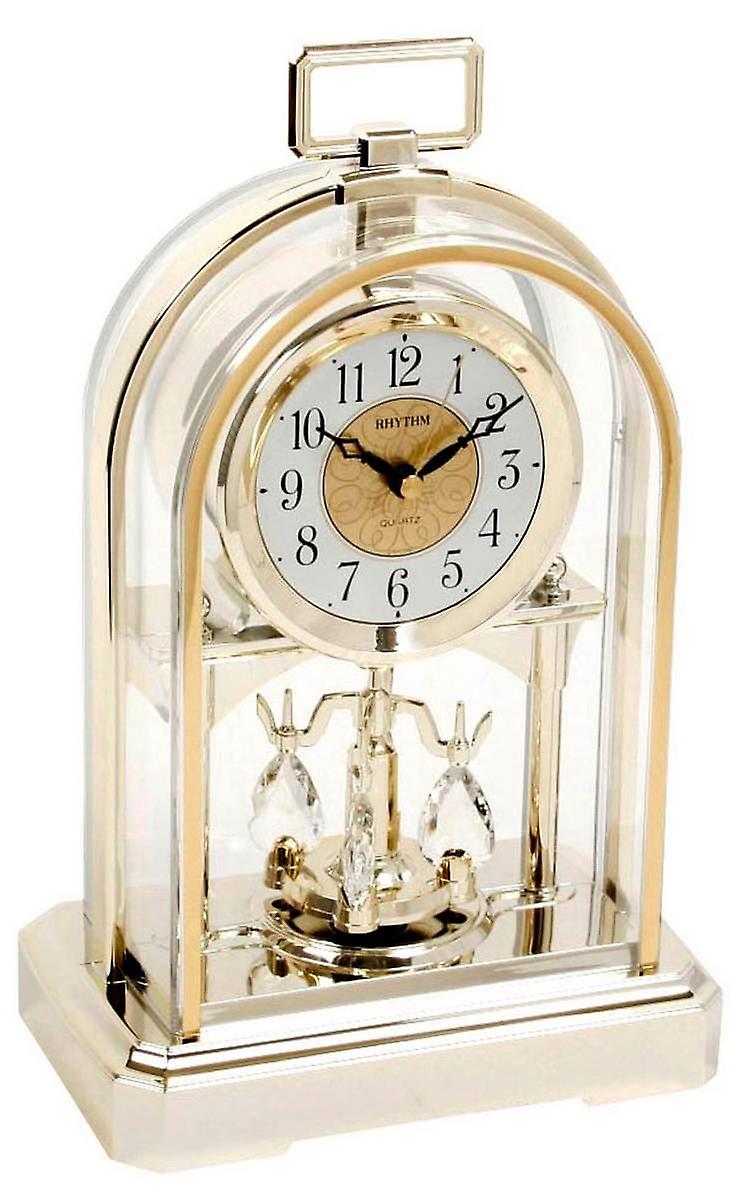 Rhythm Arched Art Deco Mantel Clock - Gold