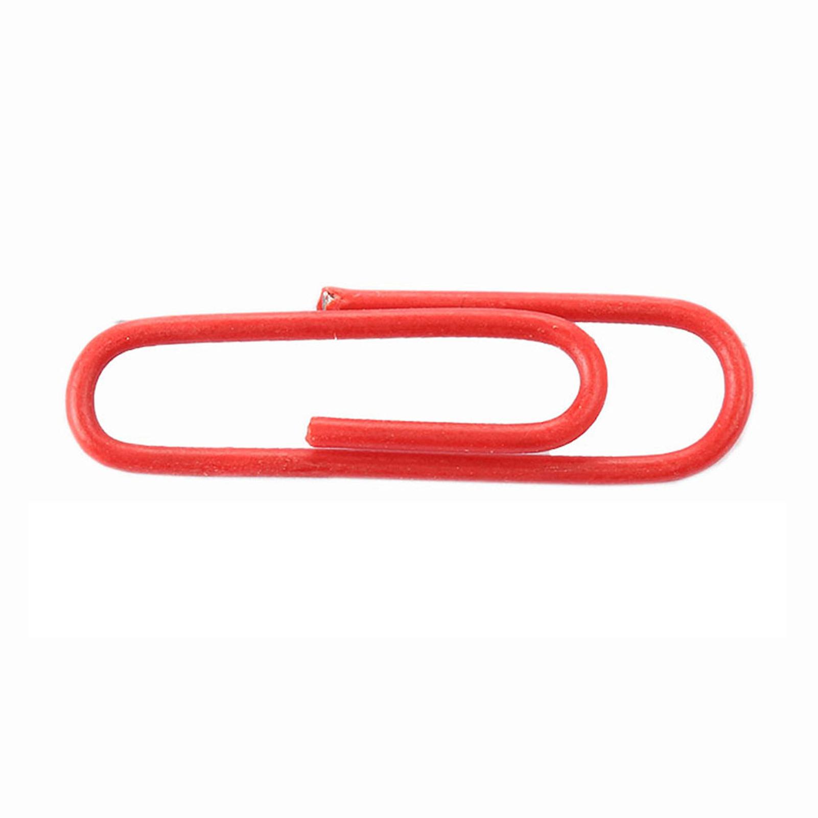 100pcs 28mm Colored Paper Clips Smooth & Non-tearing Desk Finishing Tool For Teachers Students Office Workers
