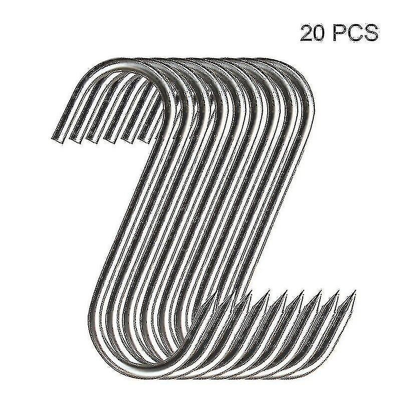 20pcs Stainless Steel Hooks With Sharp Tip For Butcher Shop For Kitchen Hot And Cold Smoking Practical Hook Drop Shipping