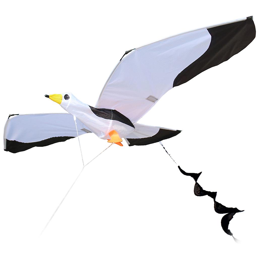 Vivid Seagull Kite Huge Wingspan with 100M Lines for Children Sport Fun Toy