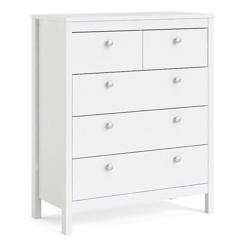 Tarid Chest 3+2 Drawers In White